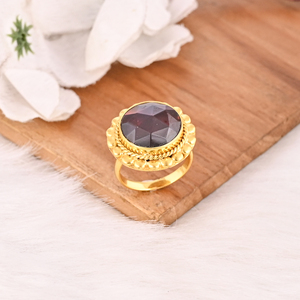 Classic <b>Garnet</b> Hydro Stylish <b>Ring</b> for Women Elegant Fashion Gemstone Jewelry - Product Image 3