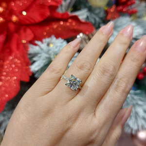 แหวนหมั้นทรง Asscher Cut น้ำหนัก 3.5 กะรัต สี E ความสะอาด VVS2 ได้รับการรับรองจาก IGI เพชรเลี้ยงในห้องปฏิบัติการ ดีไซน์ทันสมัยแบบตะวันออกถึงตะวันตก ประดับขอบแบบ Bezel Setting - Product Image 6