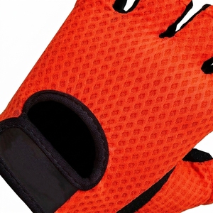 <b>Half</b> Finger Training Gloves Breathable Non <b>Slip</b> Gym Sparring Unisex Polyester <b>Slip</b> On Closure Red Black Wholesale Winter Leather - Product Image 4