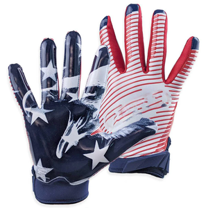 ถุงมือซิลิโคน 7v7 USA คุณภาพสูง ถุงมือรับบอลอเมริกันฟุตบอลแบบกำหนดเองได้ ทนทาน กันลื่น สำหรับเด็กและผู้ใหญ่ พร้อมโลโก้ยาง - Product Image 2