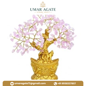 Árbol de Feng Shui de Cuarzo Rosa, Cristal Curativo Hecho a Mano, Piedra Semipreciosa Natural, Decoración para el Hogar, Regalo, Venta al Por Mayor - Product Image 4