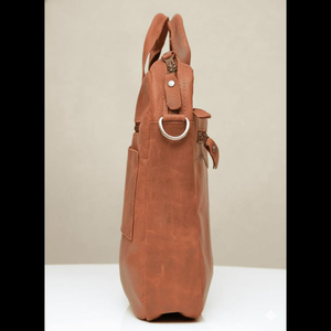 Sac pour ordinateur portable de luxe pour homme, tissu imperméable, mallette d'affaires, panneau en cuir véritable, léger, grande capacité, bureau - Product Image 2