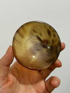 Handmade Polished Round Natural Horn Modern Eco-Friendly Durable <b>Decorative</b> Dessert <b>Plate</b> - Product Image 4