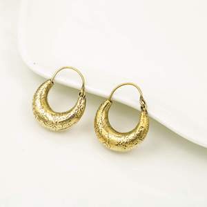 Pendientes de Aro de Latón Chapado en Oro Antiguo, Joyería de Regalo Cristiana Unisex de Moda - Product Image 3