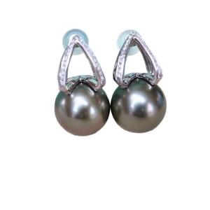 Boucles d'oreilles pendantes en or K 10-9 mm, luxe léger, nouveau produit avec perle d'or naturelle incrustée de fleurs, boucles d'oreilles pendantes exquises en argent 925 - Product Image 5