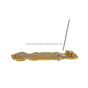 Porte-encens en métal avec attrape-cendres d'éléphant support Agarbatti cadeau de parfum parfait pour la méditation et la décoration intérieure - Product Image 4