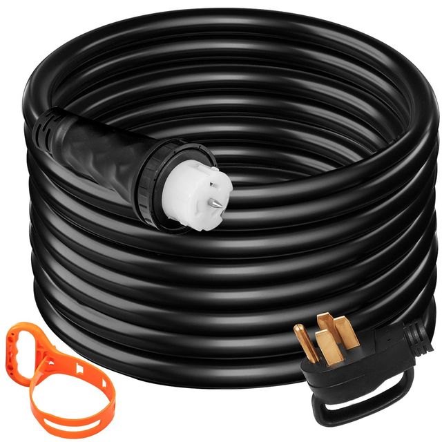 50 Amp Generator Extension Cord 75Ft 4-Prong N14-50P SS2-50R CS6364 125V 250V Twist Lock Power Cords for Generators