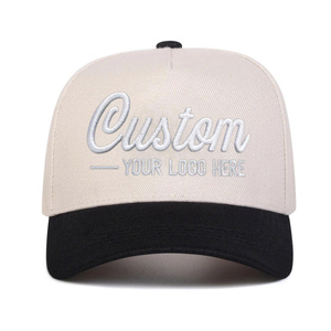 Baseball Cap Custom Embroidery Logo Cotton Twill Fabric 5 Panel Sport Structured Curved Brim Unisex Wedding Party OEM - Product Image 1