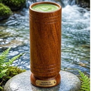 Natural Wooden Eco-friendly Drinking Glass for <b>Sugar</b> BP Control Herbal Water Cup Wholesale OEM Handmade Tumbler Customized Color - Product Image 5