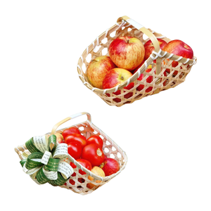 Panier-cadeau artisanal en paille de bambou, durable, élégant, panier-cadeau écologique, emballage cadeau et décoration intérieure - Product Image 1