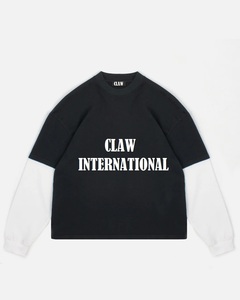 เสื้อยืดแขนยาวลายพรางสองชั้น ยูนิเซ็กส์ สีพื้น แขนยาว ผ้าฝ้าย 100% สไตล์ลำลอง ทรงโอเวอร์ไซส์ เสื้อสตรีทแวร์ - Product Image 3