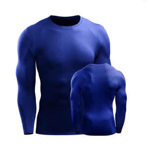 Servicios OEM ODM, Camiseta de Manga Larga Transpirable, Material de Spandex y Poliéster, Corte Ajustado, para Hombre, Talla Adulto - Product Image 1