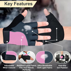 Gants de vélo en matériau Amara pour hommes et femmes avec coussinets en gel absorbant les chocs - Product Image 5