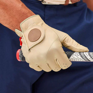 Genuine Leather Men Women Golf <b>Gloves</b> Custom Club Logo Soft Feel Breathable <b>Moisture</b> Wicking Waterproof Hand Grips Sports <b>Gloves</b> - Product Image 3