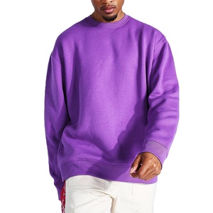 Sweat-shirt col rond oversize pour homme, 500 g/m², en molleton de coton épais 100 % coton, délavé, épaules tombantes, brodé, vente en gros - Product Image 2