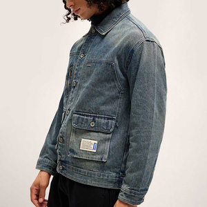 Chaqueta de Mezclilla para Hombre, Peso Medio, Precio Económico de Fábrica, Forro Interior de Algodón Grueso, Estilo Urbano Informal, Transpirable, con Botones, de Alta Calidad - Product Image 2