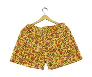 Caleçon unisexe 100% coton naturel imprimé bloc à la main avec élastique et cordon de serrage Caleçon doux et confortable - Product Image 1