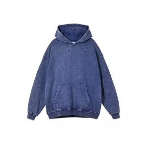 High Quality 100% Cotton Fleece Eco-friendly Lined Acid <b>Washed</b> Stone <b>Washed</b> Vintage Winter Hoodie Multi Colors Regular Fit Men's - Product Image 3