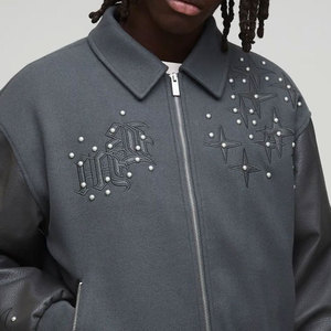 Veste en cuir pour homme, design entièrement personnalisé, prix de gros, collection hiver, look élégant, veste en cuir PU pour homme - Product Image 6
