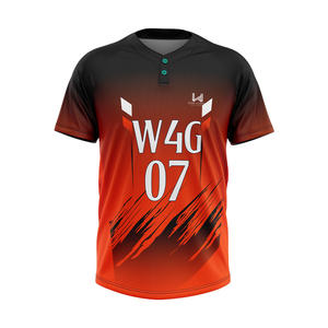 Uniformes de Béisbol Personalizados para Equipos Profesionales, 2 Botones, Impresión por Transferencia de Calor, 100% Poliéster, Transpirables, de Secado Rápido, con Nombre y Logotipo del Equipo - Product Image 5