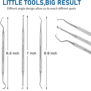 Raspador Dental Profesional de Doble Punta, Removedor de Cálculos Dentales, Raspador de Sarro, Instrumento de Limpieza Dental con Certificación ISO - Product Image 4