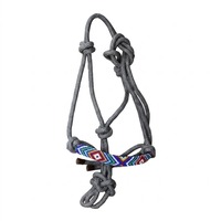 Laisse florale en cuir et corde, robuste et réglable, pour chevaux – Équipement équestre durable et personnalisé