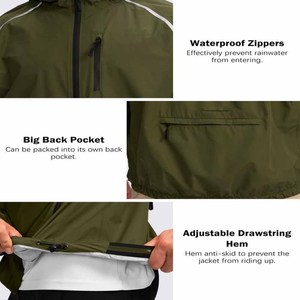 Chaqueta impermeable con capucha hecha de nailon y poliéster, abrigos impermeables subidos por Dress Sports - Product Image 5