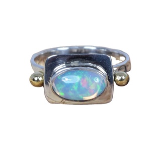 Welo <b>Opal</b> Classic Pear Cut 925 Sterling Silver Rose Gold Plated Bezel Setting Fancy Engagement <b>Ring</b> for Women Children's Party - Product Image 1