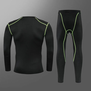 Custom Wholesale Mens <b>Compression</b> <b>Shirt</b> & Tights Breathable Eco-Friendly Quick Dry Fitness Apparel for Gym Running & Training - Product Image 5
