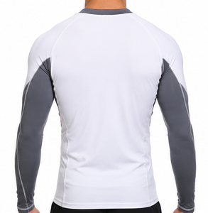 เสื้อรัดกล้ามเนื้อแขนยาวสำหรับยูนิเซ็กซ์ สีดำ แห้งเร็ว ระบายอากาศได้ดี เป็นมิตรกับสิ่งแวดล้อม ป้องกันรังสียูวี UPF50+ ป้องกันแบคทีเรีย เหมาะสำหรับกีฬา MMA และ BJJ - Product Image 2