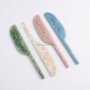 Marble Resin Butter Knife <b>Set</b> Handmade Spreader Knives Colorful Serving Utensils Modern <b>Kitchen</b> <b>Accessories</b> Cheese Spreader <b>Set</b> - Product Image 2