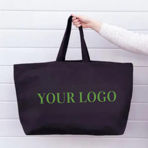 Luxury black dyed hand bag made of 100% pure cotton for premium gift-with-purchase sets - Product Image 4