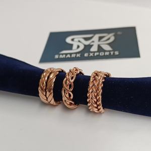 Classic Woven Braided Copper <b>Magnetic</b> Therapy <b>Ring</b> Handmade Traditional & Modern Unisex Artisan Jewelry - Product Image 4