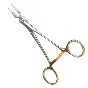 Pince de maintien de couronnes KERAMOGRIP, manche doré 145 mm, acier inoxydable, instrument de laboratoire dentaire - Product Image 5