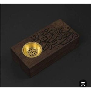 Handmade Wooden Arabic Incense Burner Mubkhar <b>Oud</b> Bukhoor Holder Minimalist Middle East Censer Home Aromatherapy Ornament Burner - Product Image 5