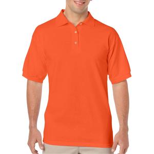OEM Custom Logo <b>3</b>-Button for Polo Shirt Moisture Wicking Adult Athletic Jersey Solid Orange Short Sleeve Jersey with Custom Logo - Product Image 2