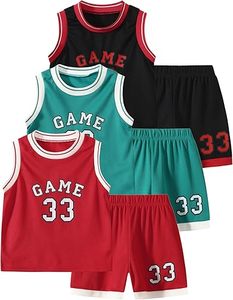 Children's Customizable Men's Basketball Jersey Shorts Set Sublimated Print Team Name Number 23 Moisture Wicking <b>Athletic</b> Wear - Product Image 3