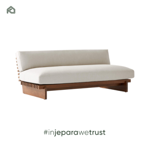 Juego de Sofás de Exterior de Diseño Moderno y Lujoso, Madera de Teca Sólida, Ecológico, Duradero, Impermeable, Tapizado, para Patio y Comedor - Product Image 1