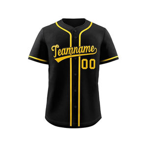 Camiseta de Béisbol Personalizada con Impresión Digital, Parte Delantera Sólida, Poliéster/Algodón de Alta Calidad, Secado Rápido, con Nombre del Equipo Personalizado - Product Image 2