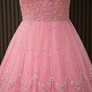 Elegante Vestido de Gala en Capas para Mujer, Escote Corazón, Largo hasta el Suelo, con Bordado de Cuentas, Estilo Princesa, Vestido de Tul para Fiesta - Product Image 3