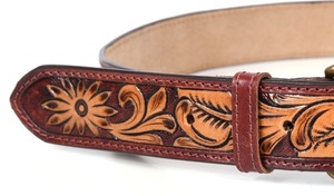 Ceinture décontractée tendance pour homme en cuir véritable avec boucle en alliage en forme de D, robuste, haute résistance, motif uni, longueur personnalisable - Product Image 3