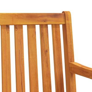 Banco de Jardín Pequeño de Madera de Acacia Sólida, Banco de Patio Natural - Product Image 6