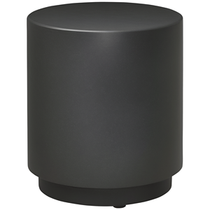 Tavolino Rotondo Leggero Grigio Scuro con Finitura in Cemento per Arredamento Soggiorno - Product Image 1