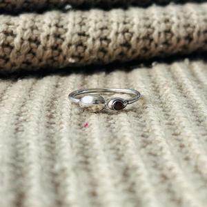 Minimalist Garnet Brass Womens <b>Ring</b> Silver Plated Dainty <b>Statement</b> Wholesale <b>Ring</b> - Product Image 1