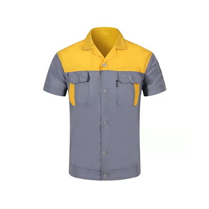Customized Colorful Button Down Security Guard Uniforms Short Sleeve Collared <b>Shirt</b> for Adult - Product Image 2