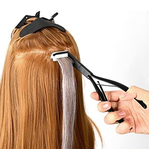 BEST ELECTRO SURGICAL Pince de retrait d'anneaux couleur or ultime, outils de pose d'extensions capillaires à maintien robuste pour usage commercial, en acier inoxydable - Product Image 5