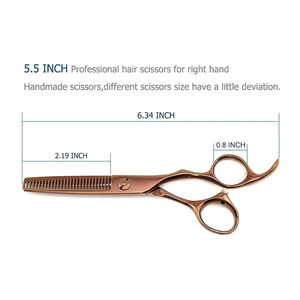 Ciseaux de coiffure 6'' en acier inoxydable JP, ensemble de ciseaux de barbier professionnels pour la coupe de cheveux, avec sac inclus - Product Image 2