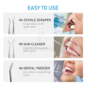 Kit de Herramientas de Cuidado Bucal Premium con Instrumentos Dentales de Acero Inoxidable para una Limpieza e Higiene Profesional - Product Image 5