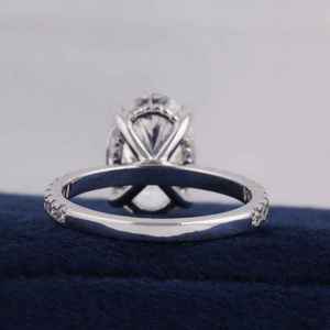 Bague de fiançailles et de mariage pour femme en argent sterling 925, diamant de laboratoire ovale classique de 2,5 carats, certifiée CMA, bijoux fins, cadeau, OEM - Product Image 5