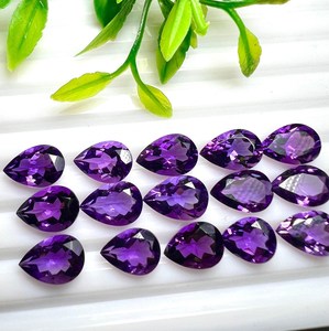 Purple Gemstones Pear Cut Loose <b>Amethyst</b> 100% Natural Semi-Precious Gemstone for Jewelry Making Pendant <b>Bracelet</b> Earring - Product Image 2